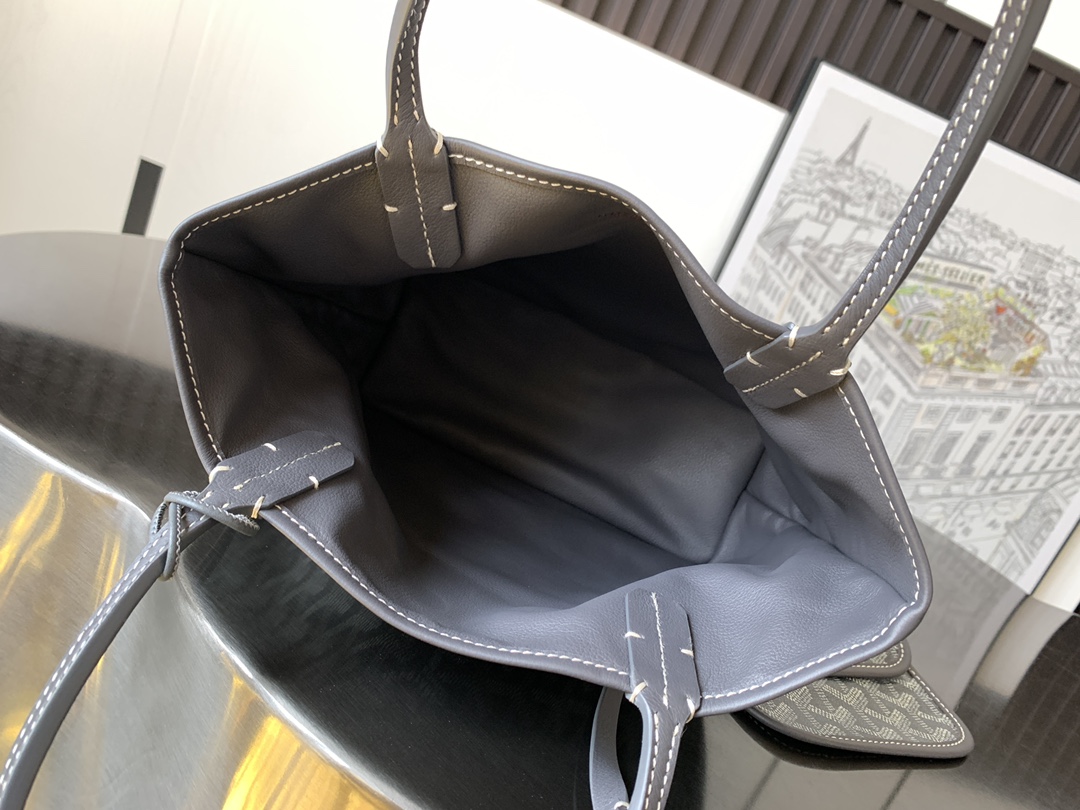 Anjou Mini Reversible Tote Bag In Grey